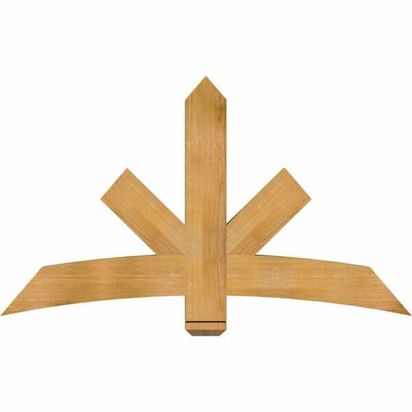 Ekena Millwork Alberta Rough Sawn Timber Gable Bracket, Western Red Cedar, 60"W x 35"H x 4"D x 6"F, 14/12 Pitch GBW060X35X0406ALB00RWR - main